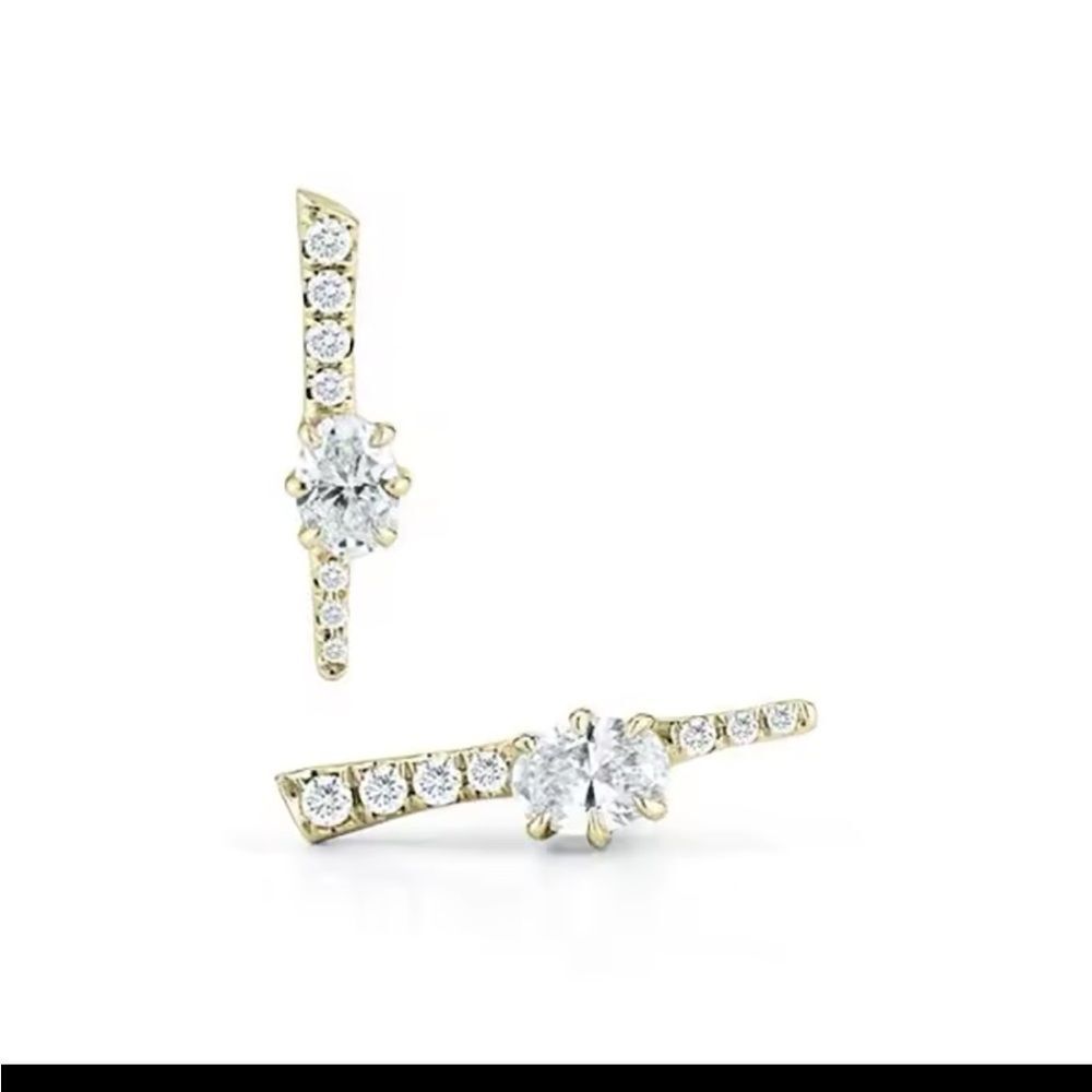 Elegant Gold and crystal Earrings